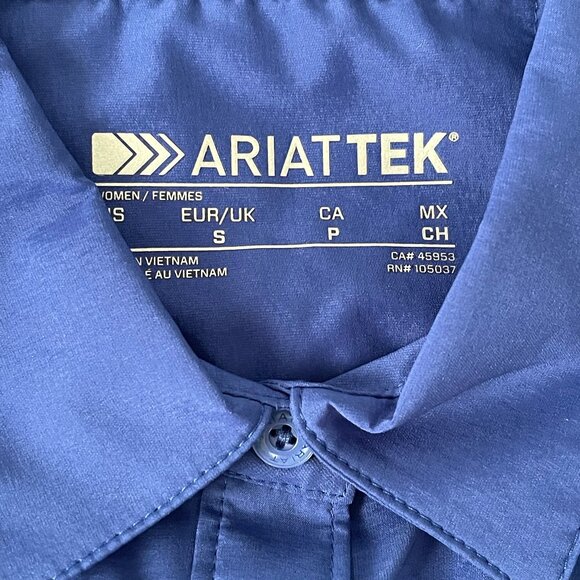 Ariat VentTEK Longsleeve Button Up Shirt - Mazarine Blue - Small - Picture 5 of 7